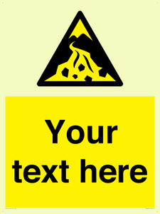 Custom Warning: Debris flow zone